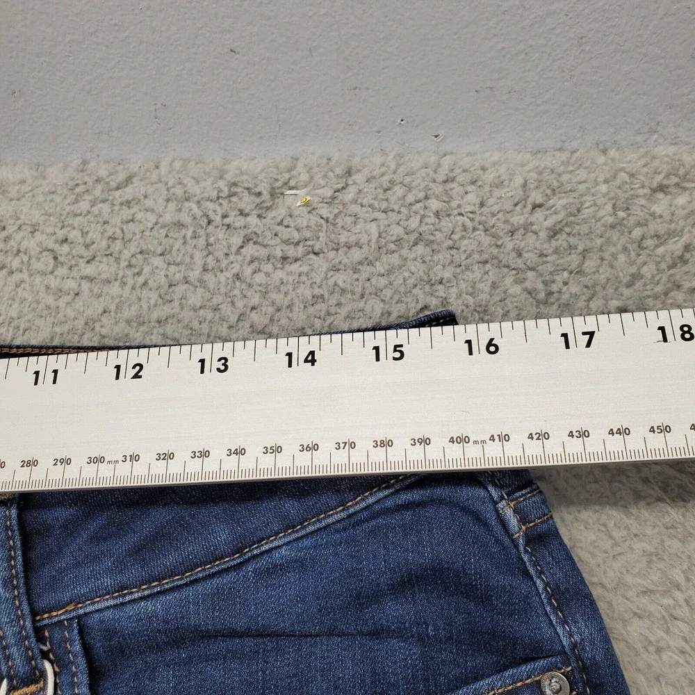 Warp+Weft Jeans Women Size 14 Blue Denim High Rise Super Skinny Slim Fit Stretch - Picture 5 of 9